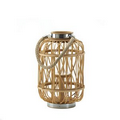 Medium Woven Rattan Candle Lantern